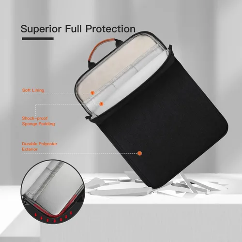 Miniatura 5 de Funda de transporte para iPad de 13 pulgadas para iPad Pro M5 y Air M2/M3 2025, iPad Pro 12.9, Surface Laptop 7th de 13.8", funda acolchada de viaje