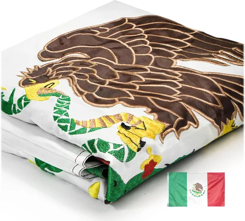 Miniatura 9 de Anley Fly Breeze - Bandera de México de 3 x 5 pies, color vivo y a prueba de decoloración, cabecera de lona y doble costura, banderas nacionales