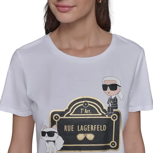 Miniatura 5 de Karl Lagerfeld Womens Karl Character Graphic T-Shirt