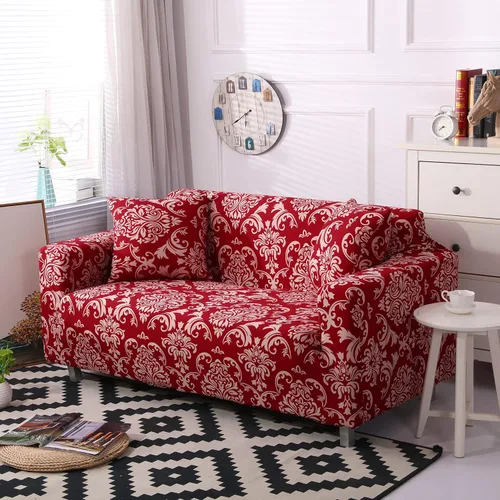 Miniatura 2 de Funda de sofá estampada, funda elástica para sillón, juego de fundas de sofá con patrones para sillón acolchado de 3 cojines