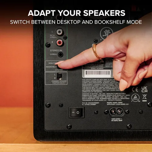 Miniatura 3 de Mackie CR3.5BT - Monitores de estudio de referencia creativa alimentados de 3.5 pulgadas con Bluetooth, perilla de tono e interruptor de ubicación