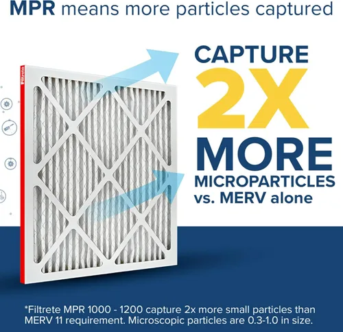 Miniatura 4 de Filtrete - Filtro de aire para aire acondicionado y calefactor, 20 x 20 x 2 pulgadas, MPR 1000 MERV 11, defensa contra alérgenos, paquete de 4