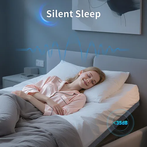 Miniatura 7 de Vipbear Base de cama ajustable individual XL, marco de cama de masaje doble cabezal y reposapiés, cama eléctrica con control remoto inalámbrico