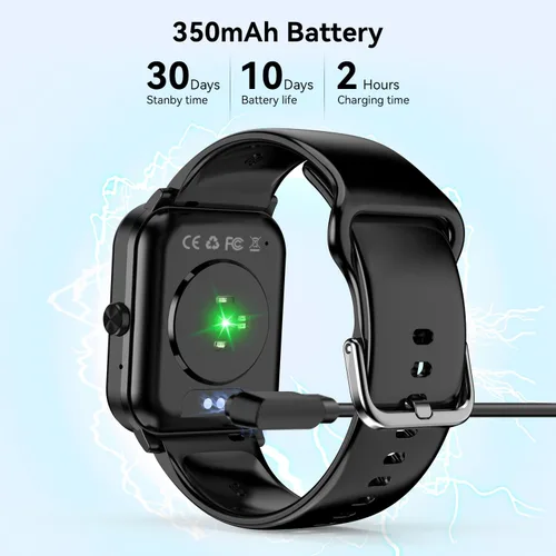 Miniatura 7 de Reloj inteligente, reloj inteligente de 1.85 pulgadas para hombres y mujeres (respuesta/hacer llamadas), frecuencia cardíaca, monitor de sueño
