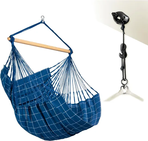 Miniatura 33 de LA SIESTA® - Silla Hamaca Columpio XL King Domingo - Silla Hamaca Colgante Resistente a la Intemperie y a los Desgarros - Silla Hamaca Columpio