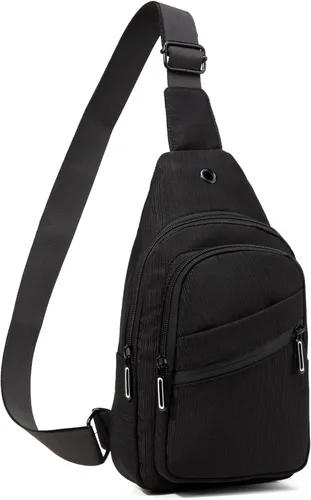 EVANCARY - Mochila pequeña tipo bandolera para mujeres y hombres, mochila de pecho tipo bandolera para viajes, senderismo y actividades al aire