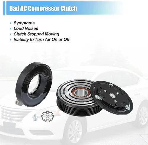 Miniatura 6 de uxcell juego de embrague para compresor de aire acondicionado reemplazable para reparación de embrague de Ford F-150 1997-2006