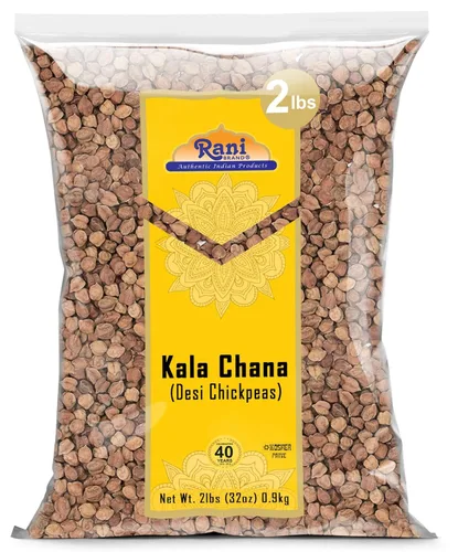 Miniatura 12 de Rani Kala Chana (garbanzos desi chana con piel) 128 oz (8 libras) 8.0 lbs a granel ~ Todo natural Apto para gluten Sin OMG Kosher Vegano