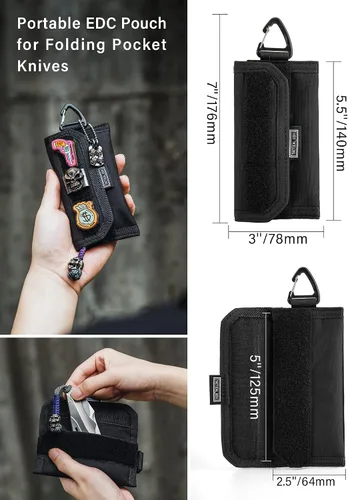 Miniatura 3 de TACTICAL GEEK - Organizador de bolsa de almacenamiento A2 M EDC, monedero de nailon, bolsillo de almacenamiento EDC multiusos, organizador