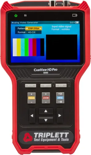 Miniatura 19 de Triplett 8075 CamView IP Pro-X - Probador de cámara CCTV con PoE, servidor DHCP incorporado y pantalla táctil TFT de 7 pulgadas - NTSC/PAL, HD-CVI