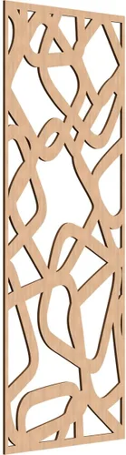 Miniatura 60 de Acme Paneles de pared decorativos de madera con calado, 9 3/8 pulgadas de ancho x 24 3/8 pulgadas de alto x 1/4 de alto, roble rojo