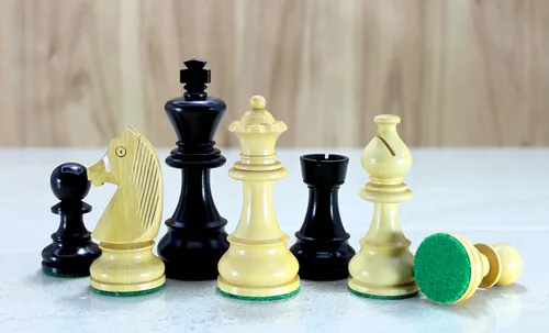 StonKraft Edición Coleccionista Piezas de Ajedrez Madera Monedas Peones Ajedrez Figuras (3.75 pulgadas Negro)
