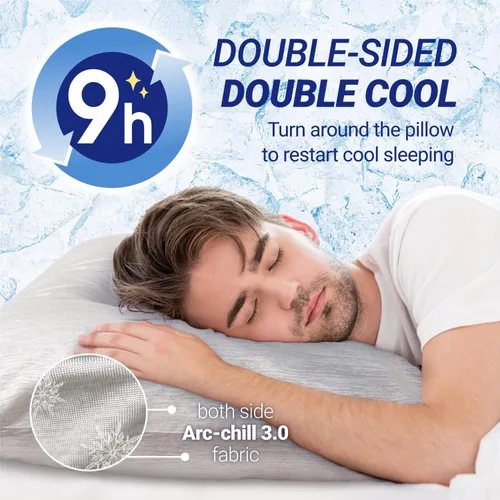 Miniatura 3 de Fittia Fundas de almohada refrescantes para personas que duermen con calor, paquete de 2 fundas de almohada transpirables con cremallera oculta