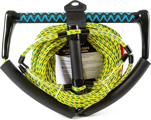 Miniatura 4 de Wow Sports Cuerda de remolque para wakeboard de 70 pies, mango de truco, para tubos de cubierta, wakeboards y esquís acuáticos