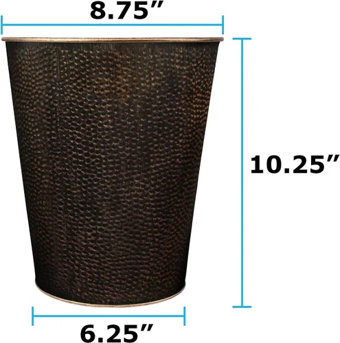 Miniatura 2 de Bote de basura de acero inoxidable de lujo; capacidad: 202 oz Bronce