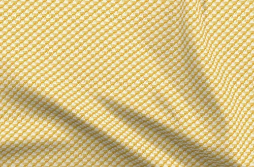 Spoonflower Tela - Ondas mínimas geométricas doradas retro abstracto amarillo verano Ditsy pequeño impreso en tela de gasa Fat Quarter - Costura de