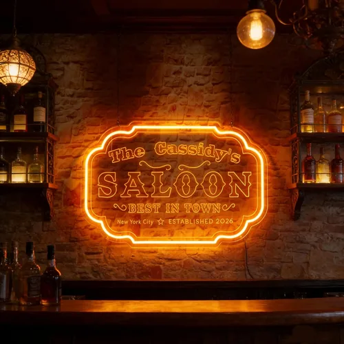 Miniatura 10 de Letreros de neón personalizados para bar y parrilla para decoración de pared, nombre personalizado, fecha, texto, hogar, bar, letrero con luz LED