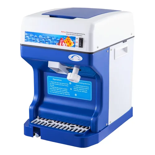 VEVOR Máquina eléctrica de 110V para hielo raspado, máquina para hacer conos de nieve de 500W, de mesa con textura de hielo ajustable, máquina para