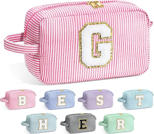 Miniatura 103 de Bolsa de Maquillaje con Inicial YOOLIFE - Regalos de Cumpleaños para Mujeres, Niñas, Mamá, Hija, Amigas, Hermana, Maestra, Regalos de Propuesta