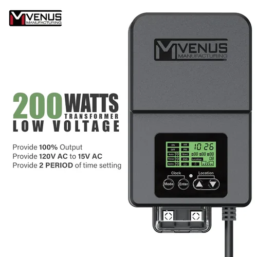 Miniatura 2 de VENUS MANUFACTURING Iluminación de paisaje LED de bajo voltaje de 1.2 W con transformador de bajo voltaje de 200 W, kit de luces de camino