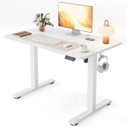 Miniatura 21 de Cubiker Escritorio de Pie de 40 x 24 Pulgadas, Mesa Eléctrica de Oficina en Casa de Altura Ajustable, Escritorio Sit-Stand con Tablero de Empalme