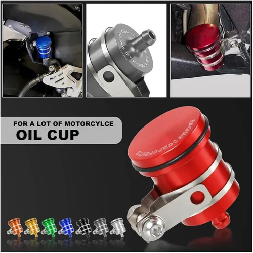 Miniatura 6 de DOLOX Vaso de aceite para Yamaha XTZ125 2003-2016 XTZ 125 2004 2005 2006 2007 2008 2009 10 10 Depósito de líquido de freno trasero Depósito de Negro