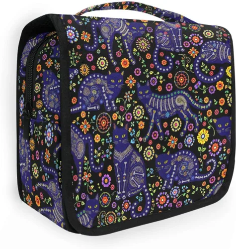 Miniatura 10 de MNSRUU Hanging Toiletry Bag Goth Bats Moons and Stars Travel Makeup bag for Toiletries Portable Travel Toiletry Organizer Cosmetic Bags with Hanging