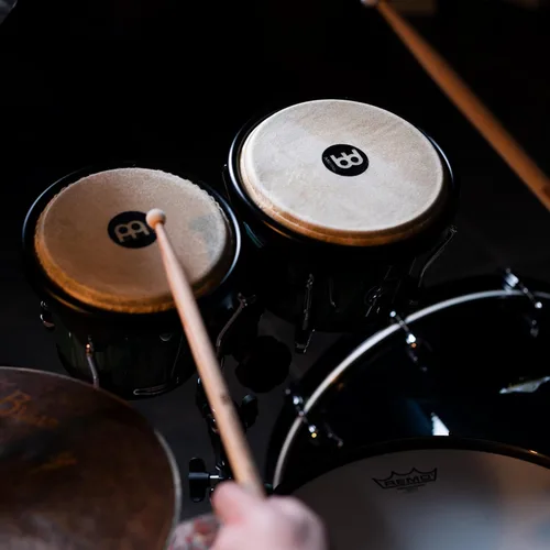 Miniatura 11 de Meinl Percussion HB100SNT-M bongós de madera natural de 6 3/4 y 8 pulgadas, Negro