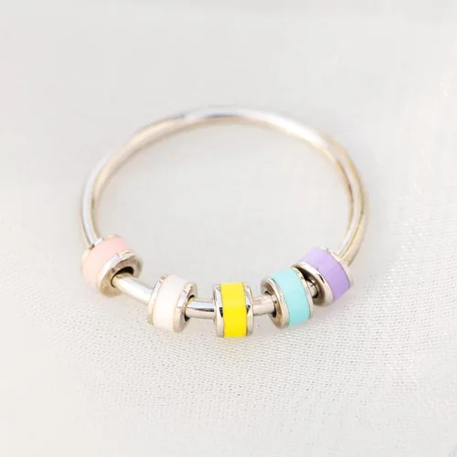 Miniatura 4 de STORYJEWELLERY Regalos de Navidad para hija, anillo antiestrés, anillos de ansiedad para mujeres, anillos giratorios para el estrés, anillo Macarons