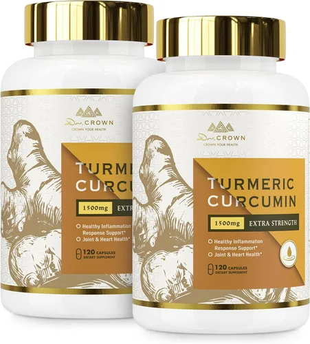Miniatura 8 de Suplemento de curcumina de cúrcuma de 1,500 mg, curcuminoide estandarizado 95% con jengibre, aceite MCT y pimienta negra para una mejor absorción
