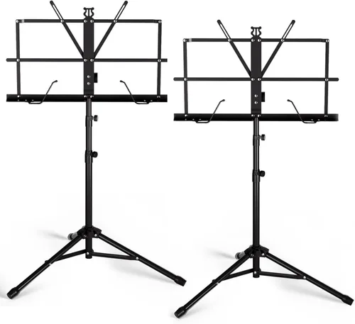 Miniatura 9 de K KASONIC Soporte de música, 2 en 1 de doble uso, plegable para partituras y soporte de escritorio para libros, portátil y ligero con clip para 1