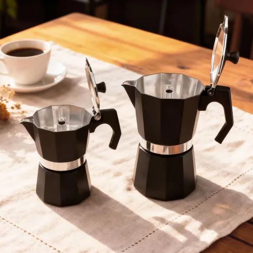 Miniatura 7 de wedrink Cafetera de Espresso de 3 Tazas para Estufa, Olla de Moka de Aluminio Percolador (150ml)