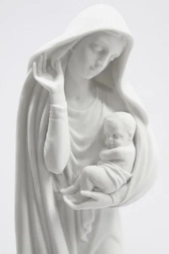 Miniatura 5 de Vittoria Collection Figura de escultura de 12 pulgadas de Virgen María con bebé Jesús niño santo estatua hecha en Italia