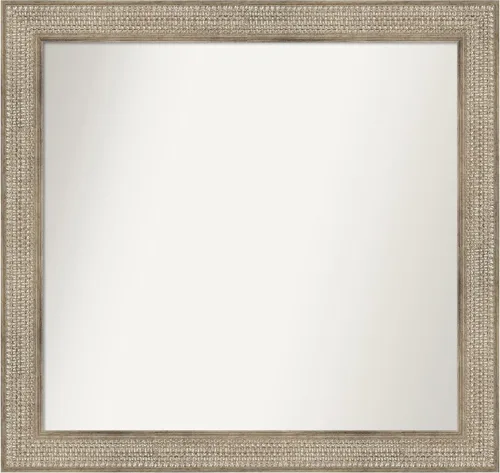 Miniatura 99 de Amanti Art Espejo de baño plateado para sobre fregadero, 26 x 26 pulgadas, espejo cuadrado de níquel pulido, marco de madera tradicional mediano, se