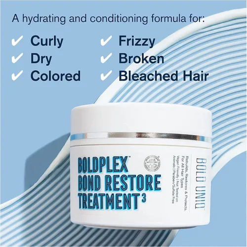 Miniatura 7 de Bold Uniq Purple Shampoo & Boldplex 3 Bond Repair - Paquete de tratamiento capilar revitaliza el cabello decolorado y dañado. Elimina los tonos