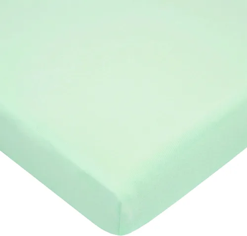 Miniatura 25 de American Baby Company Sábana bajera ajustable para mini cuna 100% algodón natural, de 38" x 24", suave y transpirable, sábana pequeña tipo nido Azul