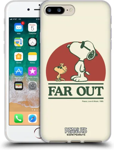 Miniatura 98 de Head Case Designs Funda de gel Woodstock 50th con licencia oficial de Peanuts Snoopy Guitar 1969 [protección de grado militar] compatible con Apple