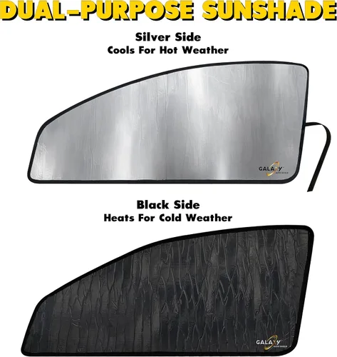 Miniatura 5 de Galaxy Auto Shield Parasoles de ventana lateral frontal de ajuste personalizado (2 piezas) para Honda Civic Sedan 2022, 2023, 2024 2025, parasol
