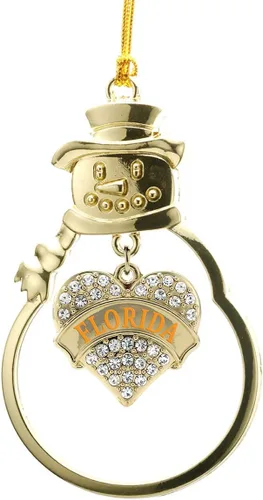 Miniatura 153 de Inspired Silver - Twin #1 - Adorno de Navidad dorado - Adorno de árbol de Navidad con dije de corazón con circonita cúbica - Decoración colgante