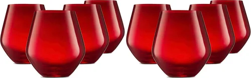 Miniatura 5 de Godinger Copas de vino, copas de vino sin tallo, copas de vino tinto, vasos para beber, copa de vino sin tallo de fabricación europea, color blanco