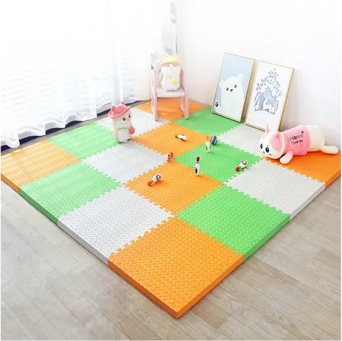 Miniatura 9 de Alfombra de juego de espuma colorida, azulejos entrelazados de EVA para piso, tapetes gruesos y suaves, perfectos para protección del suelo, garaje