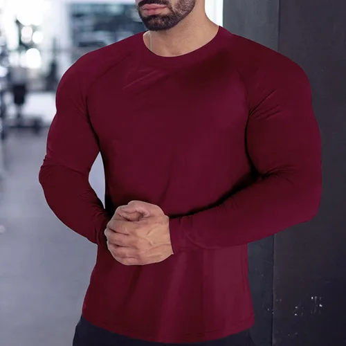 Miniatura 89 de Camisas de compresión atléticas de manga larga para hombre, capa base, camisa de entrenamiento atlético, camisas de compresión, camisetas deportivas