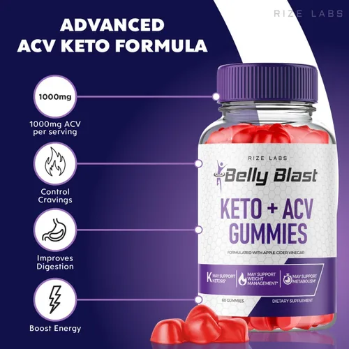 Miniatura 4 de rize labs Paquete de 2 gomitas Belly Blast Keto + ACV, gomitas Belly Blaster para perder peso, reseñas de gomitas Keto ACV, gomitas Keto + ACV