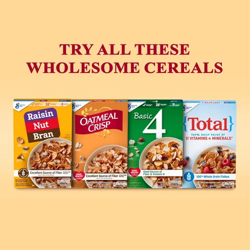 Miniatura 6 de Oatmeal Crisp Cereal saludable para el corazón, cereal alto en fibra hecho con grano entero, 19.7 onzas