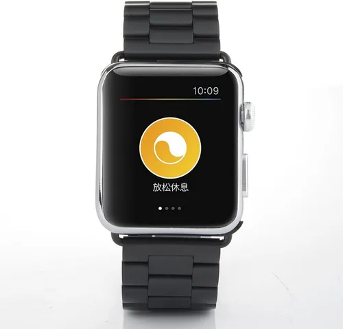 Miniatura 4 de Correas de metal compatibles con Apple Watch de 41 mm, 40 mm, 38 mm, correa de cadena de acero inoxidable elegante para mujeres iWatch Series Negro
