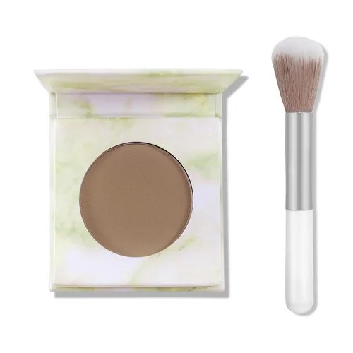Miniatura 9 de Paleta de contorno Bronzer, polvo de contorno mate, bronceador tono fresco para piel clara y clara, contorno mate construible, polvo gris