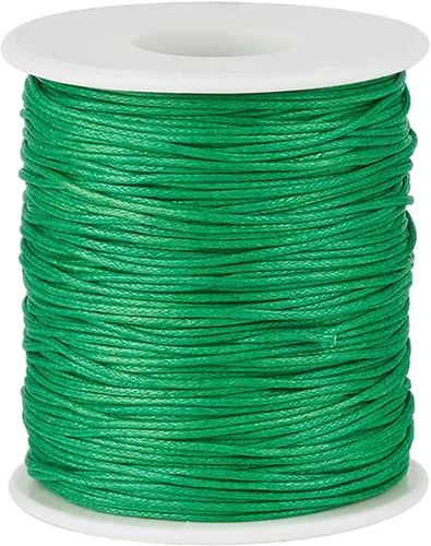 Miniatura 32 de Cordón de algodón encerado de 100 yardas, hilo de algodón trenzado naranja oscuro, cuerda de cuentas trenzada, cuerda para collar, pulsera, collar