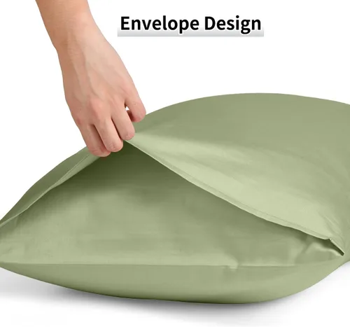Miniatura 27 de Warmstar Juego de 2 fundas de almohada de algodón de tamaño estándar, fundas de almohada de 600 hilos de 20 x 26 pulgadas, fundas de almohada