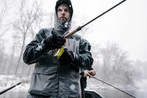 Miniatura 7 de Whitewater Great Lakes - Chaqueta de pesca impermeable y resistente al viento con nailon Ripstop