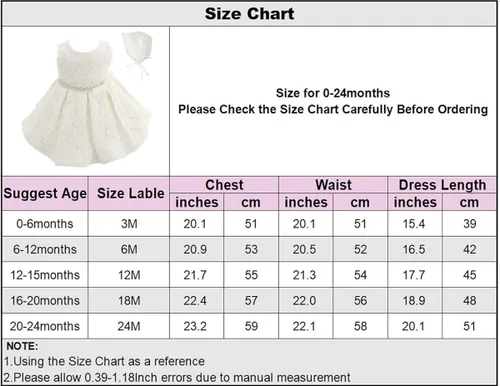 Miniatura 2 de Meiqiduo Conjunto de 3 piezas para niñas y bebés, bautizo, vestido formal de boda